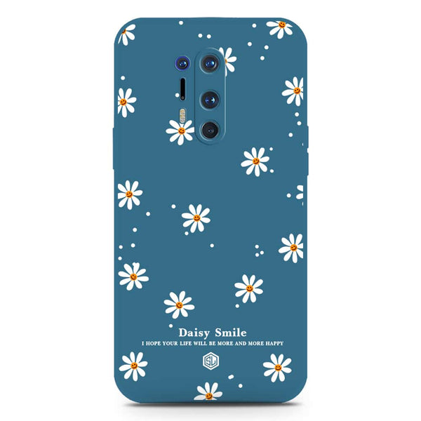 Daisy Smile Design Soft Phone Case - Silica Gel Case - Blue - OnePlus 8 Pro