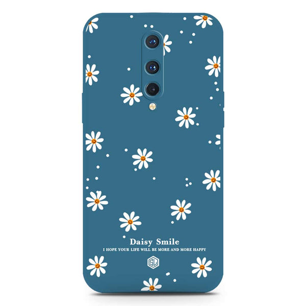 Daisy Smile Design Soft Phone Case - Silica Gel Case - Blue - OnePlus 8