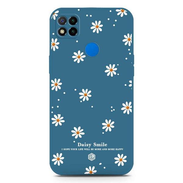 Daisy Smile Design Soft Phone Case - Silica Gel Case - Blue - Xiaomi Redmi 9C