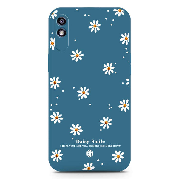 Daisy Smile Design Soft Phone Case - Silica Gel Case - Blue - Xiaomi Redmi 9i