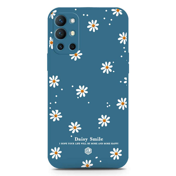 Daisy Smile Design Soft Phone Case - Silica Gel Case - Blue - OnePlus 9R