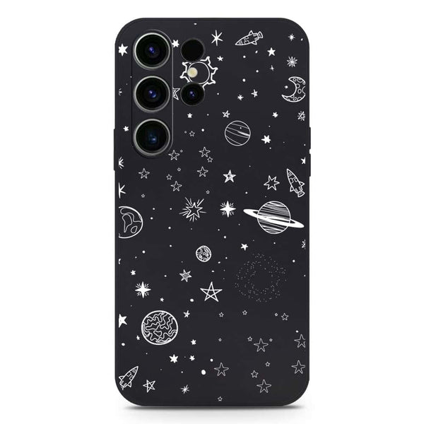 Stardust Dreams Design Soft Phone Case - Silica Gel Case - Black - Samsung Galaxy S23 Ultra 5G