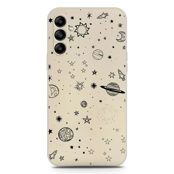 Stardust Dreams Design Soft Phone Case - Silica Gel Case - Offwhite - Samsung Galaxy A24 4G