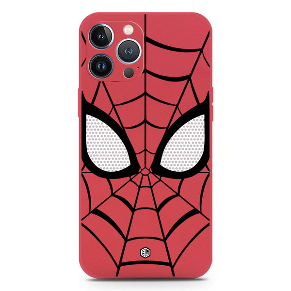 Cool Spider Design Soft Phone Case - Silica Gel Case - Dark Red - iPhone 13 Pro