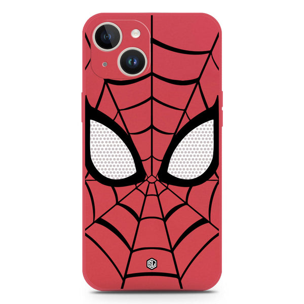 Cool Spider Design Soft Phone Case - Silica Gel Case - Red - iPhone 14