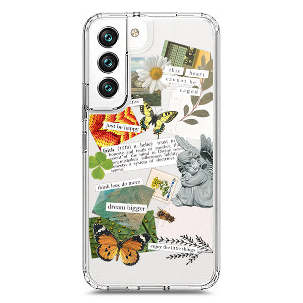 Aesthetic Scrap Design - Design 5 - Soft Phone Case - Crystal Clear Case - Samsung Galaxy S22 5G