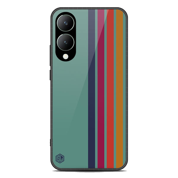 Retro Stripes Series Soft Phone Case - Premium Glass Case - Vivo Y17s