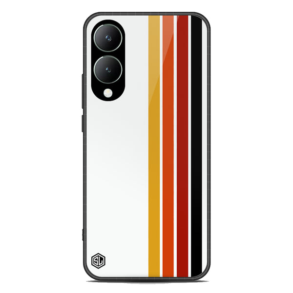 Retro Stripes Series Soft Phone Case - Premium Glass Case - Vivo Y17s