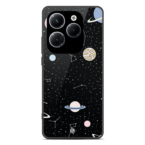 Space Series Soft Phone Case - Premium Glass Case - Design 1 - Infinix Hot 40 Pro