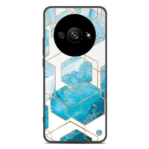 Stylish Marble Series Soft Phone Case - Premium Glass Case - Design 1 - Xiaomi Redmi A3