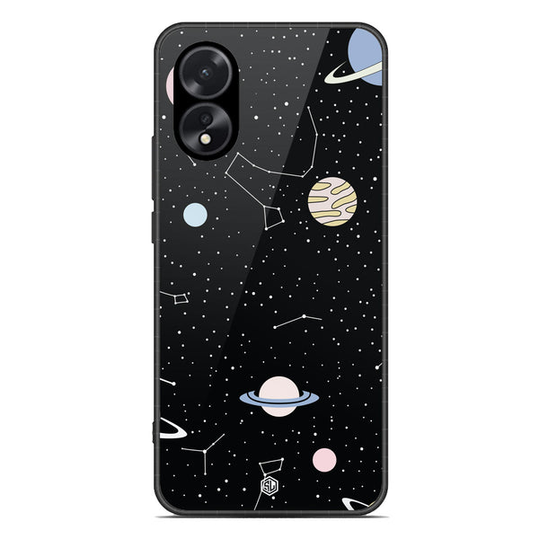 Space Series Soft Phone Case - Premium Glass Case - Design 1 - Oppo A18