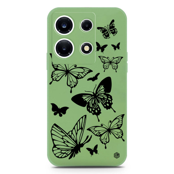 Cute Butterfly Design Soft Phone Case - Silica Gel Case - LightGreen - Infinix Note 30