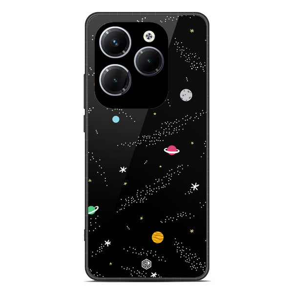 Space Series Soft Phone Case - Premium Glass Case - Design 2 - Infinix Hot 40 Pro