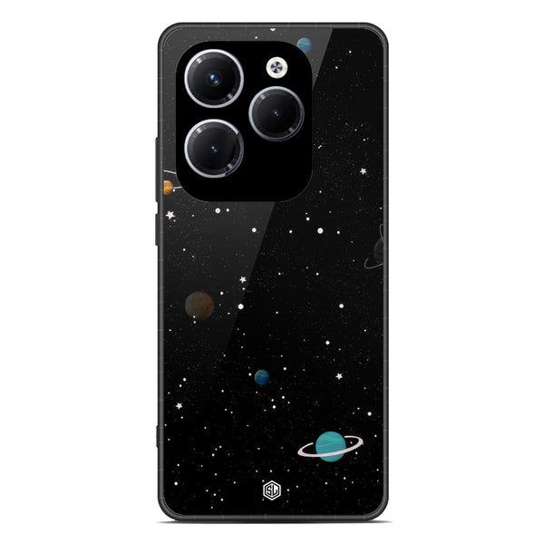 Space Series Soft Phone Case - Premium Glass Case - Design 3 - Infinix Hot 40