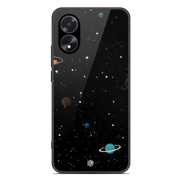 Space Series Soft Phone Case - Premium Glass Case - Design 3 - Oppo A18