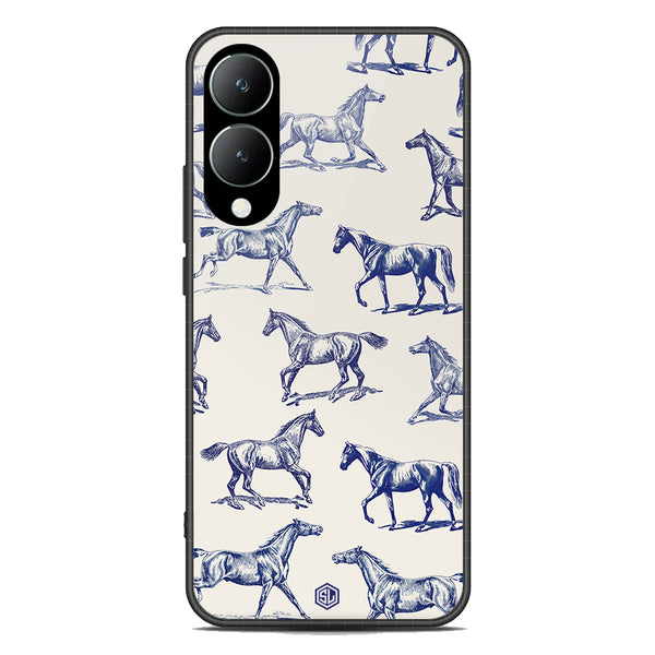 Trending Designs Series Soft Phone Case - Premium Glass Case - Vivo Y17s