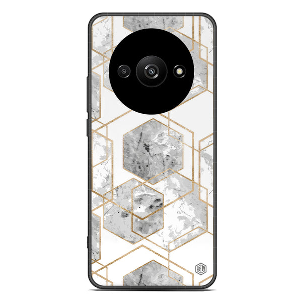 Stylish Marble Series Soft Phone Case - Premium Glass Case - Design 2 - Xiaomi Redmi A3
