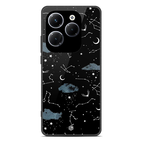 Space Series Soft Phone Case - Premium Glass Case - Design 5 - Infinix Hot 40 Pro