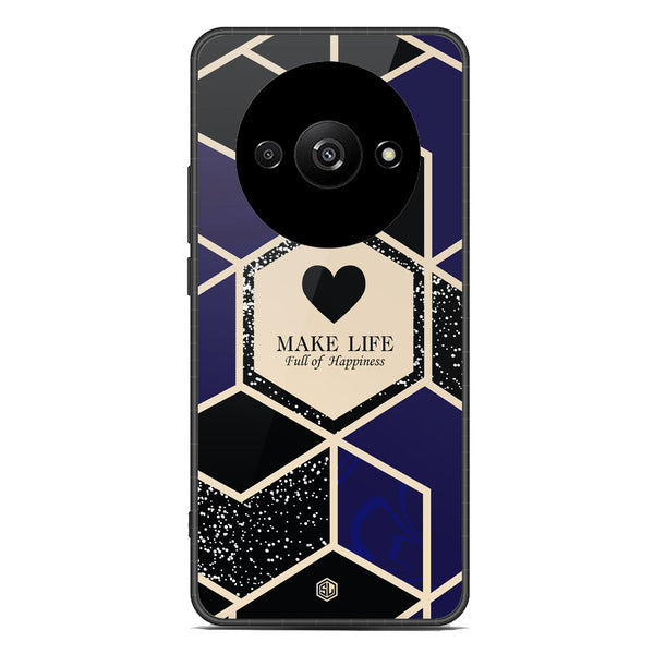 Happiness Series Soft Phone Case - Premium Glass Case - Design 1 - Xiaomi Redmi A3