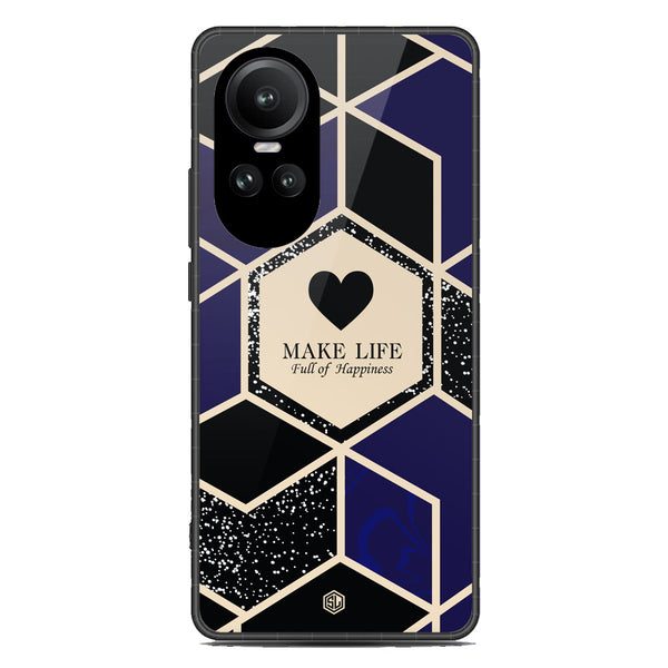 Happiness Series Soft Phone Case - Premium Glass Case - Design 1 - Oppo Reno 10 Pro