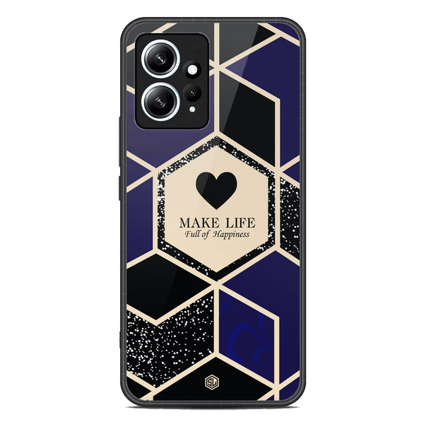 Happiness Series Soft Phone Case - Premium Glass Case - Design 1 - Xiaomi Redmi Note 12 4G