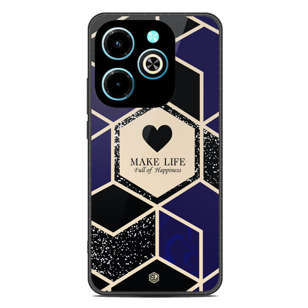 Happiness Series Soft Phone Case - Metal Case - Design 1 - Infinix Hot 40i
