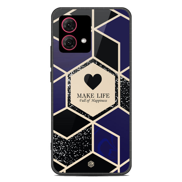 Happiness Series Soft Phone Case - Metal Case - Design 1 - Motorola Moto G84