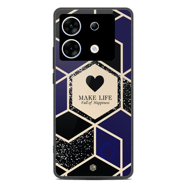 Happiness Series Soft Phone Case - Metal Case - Design 1 - Infinix Zero 30