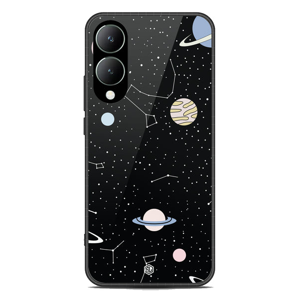 Space Series Soft Phone Case - Premium Glass Case - Design 1 - Vivo Y17s