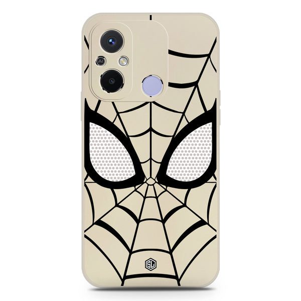 Cool Spider Design Soft Phone Case - Silica Gel Case - Offwhite - Xiaomi Redmi 12C