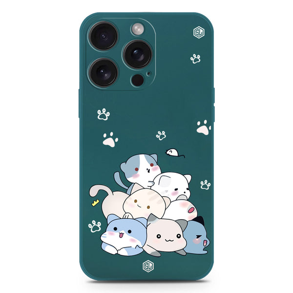 Cute Design Soft Phone Case - Silica Gel Case - Darkgreen - iPhone 16 Pro