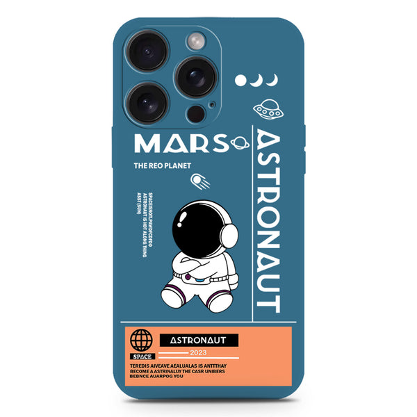Astronaut Series Soft Phone Case - Silica Gel Case - Blue - iPhone 15 Pro