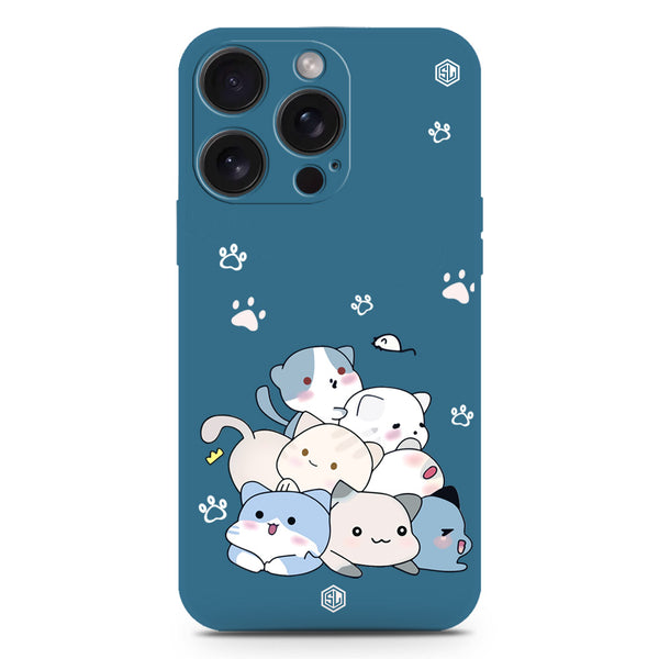 Cute Design Soft Phone Case - Silica Gel Case - Blue - iPhone 16 Pro