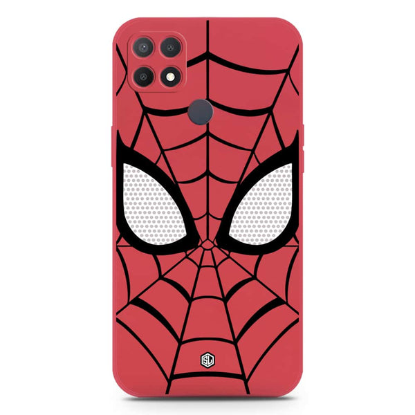 Cool Spider Design Soft Phone Case - Silica Gel Case - Dark Red - Oppo A15s