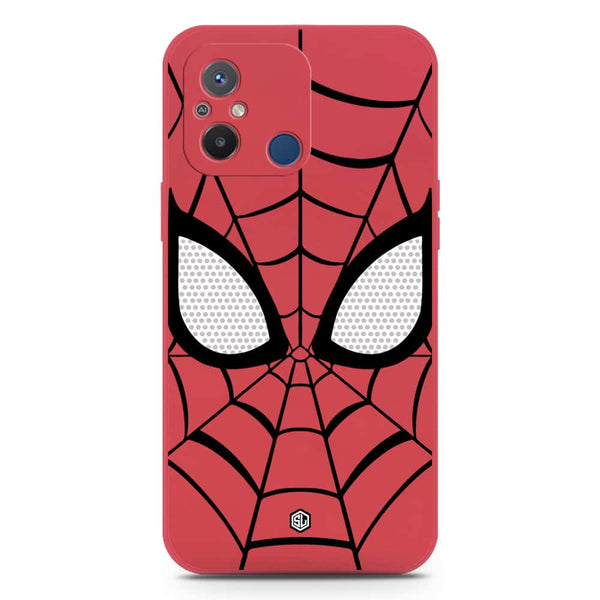 Cool Spider Design Soft Phone Case - Silica Gel Case - Dark Red - Xiaomi Redmi 12C