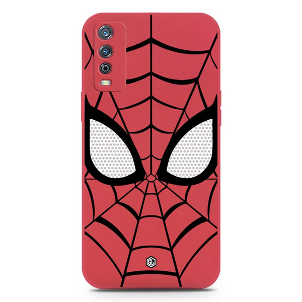 Cool Spider Design Soft Phone Case - Silica Gel Case - Dark Red - Vivo Y11s