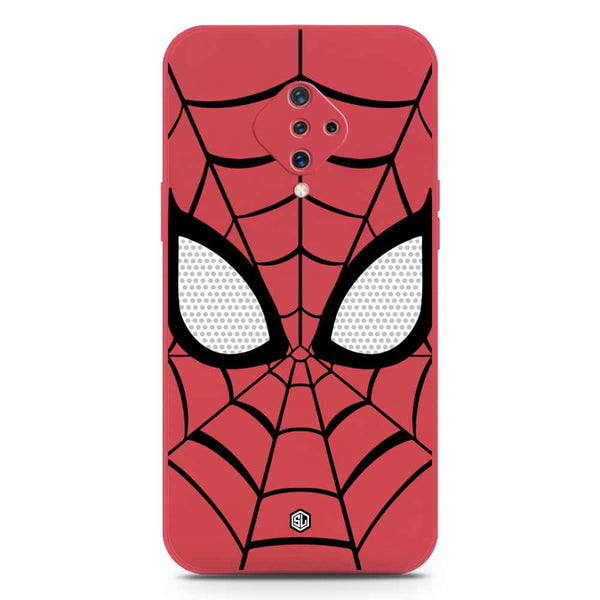 Cool Spider Design Soft Phone Case - Silica Gel Case - Dark Red - Vivo Y9s