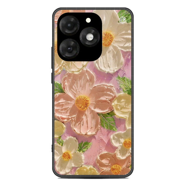 Floral Series Soft Phone Case - Metal Case - Design 11 - itel A70