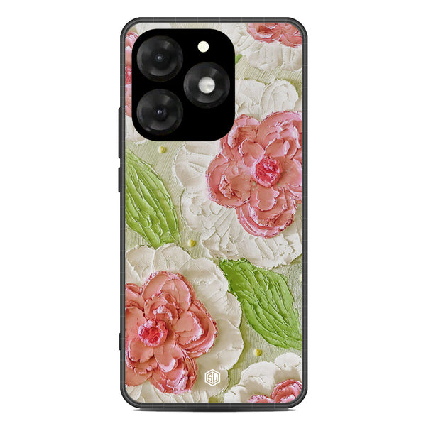 Floral Series Soft Phone Case - Metal Case - Design 13 - itel A70