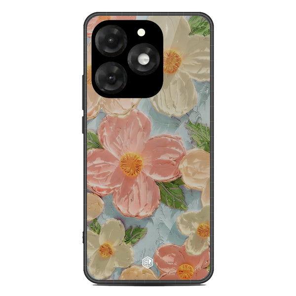 Floral Series Soft Phone Case - Metal Case - Design 16 - itel A70