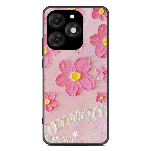 Floral Series Soft Phone Case - Metal Case - Design 2 - itel A70
