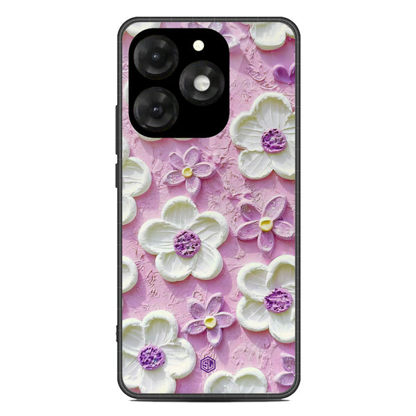 Floral Series Soft Phone Case - Metal Case - Design 4 - itel A70