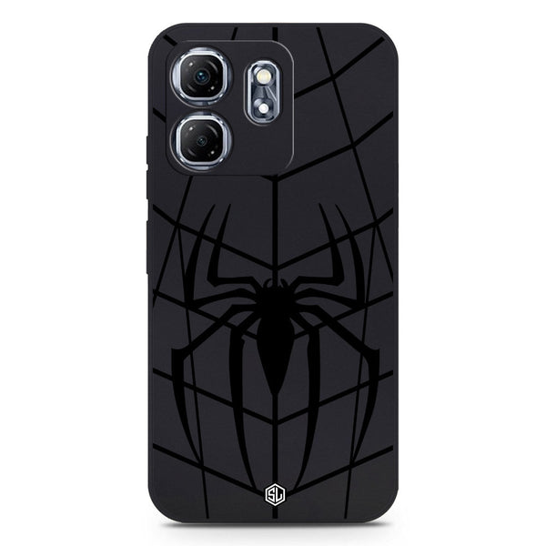 X-Spider Design Soft Phone Case - Silica Gel Case - Black - Infinix Hot 50i