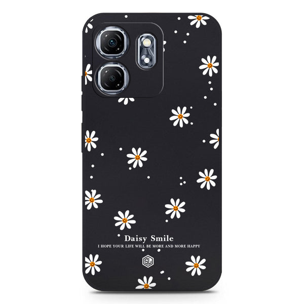 Daisy Smile Design Soft Phone Case - Silica Gel Case - Black - Infinix Hot 50i