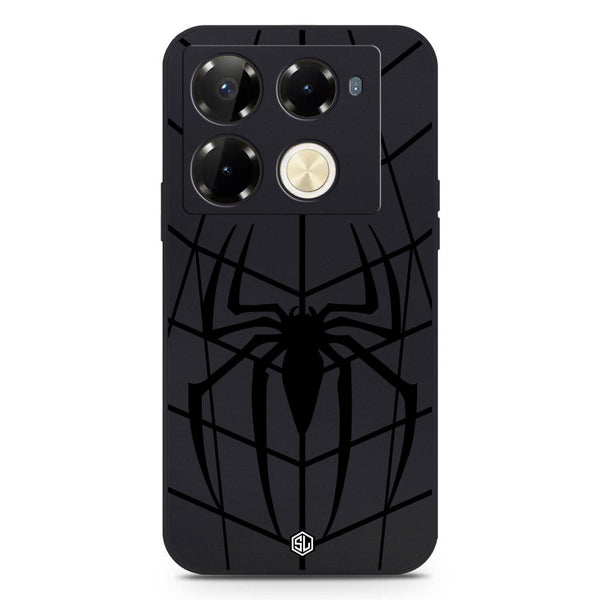 X-Spider Design Soft Phone Case - Silica Gel Case - Black - Infinix Note 40 Pro