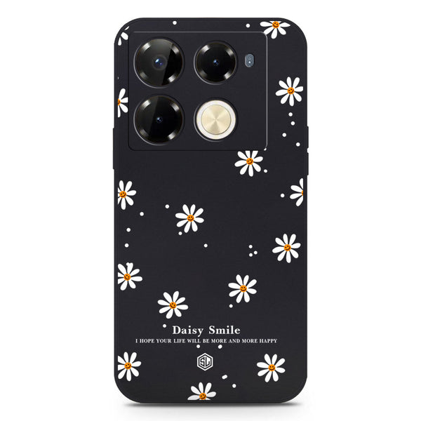 Daisy Smile Design Soft Phone Case - Silica Gel Case - Black - Infinix Note 40 Pro Plus