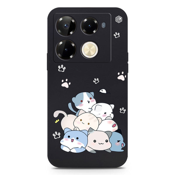 Cute Design Soft Phone Case - Silica Gel Case - Black - Infinix Note 40 Pro