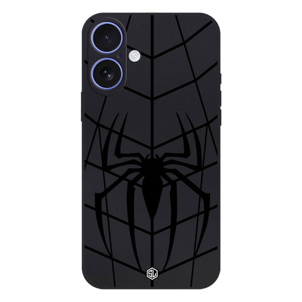 X-Spider Design Soft Phone Case - Silica Gel Case - Black - iPhone 16 Plus