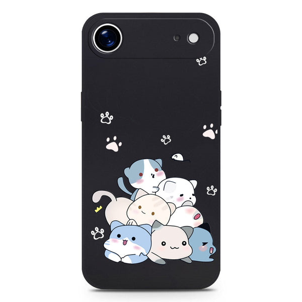 Cute Design Soft Phone Case - Silica Gel Case - Black - iPhone 17 Air