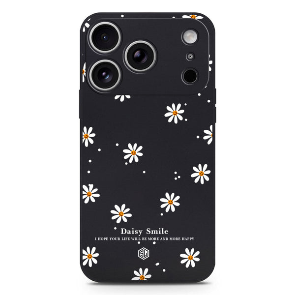 Daisy Smile Design Soft Phone Case - Silica Gel Case - Black - iPhone 17 Pro